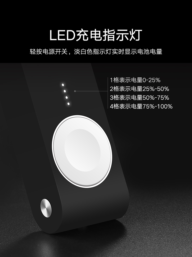 恒行6Apple Watch移动电源，4400毫安苹果MFi认证