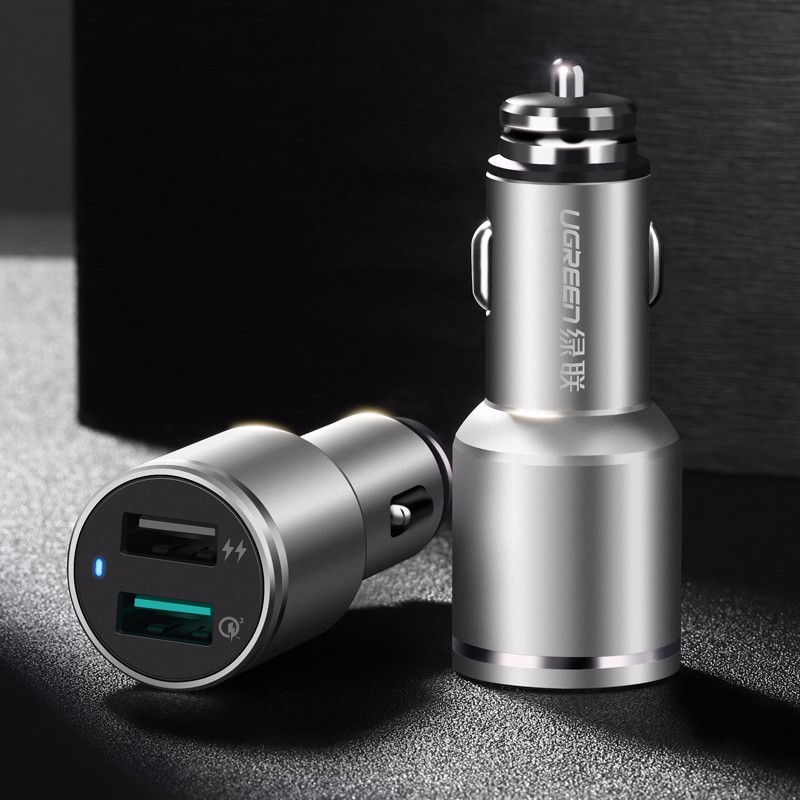 恒行6车载充电器,双口QC3.0快充