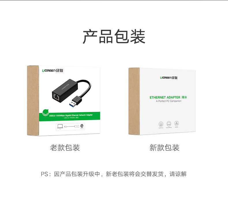 恒行6USB千兆网卡，笔记本超极本USB转水晶头千兆网卡
