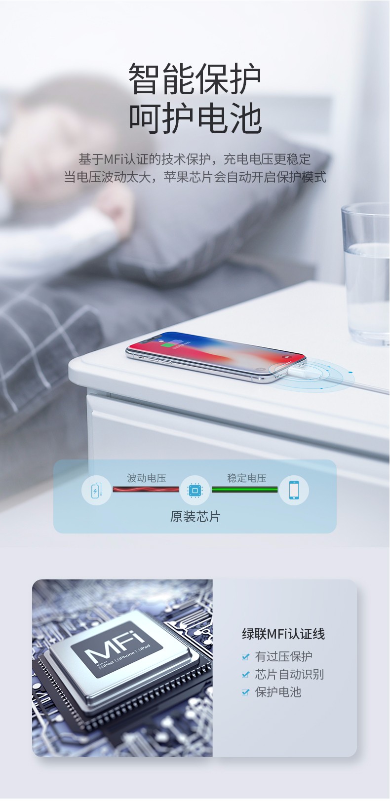恒行6PD闪充线，苹果授权USB-C转lightning快充线