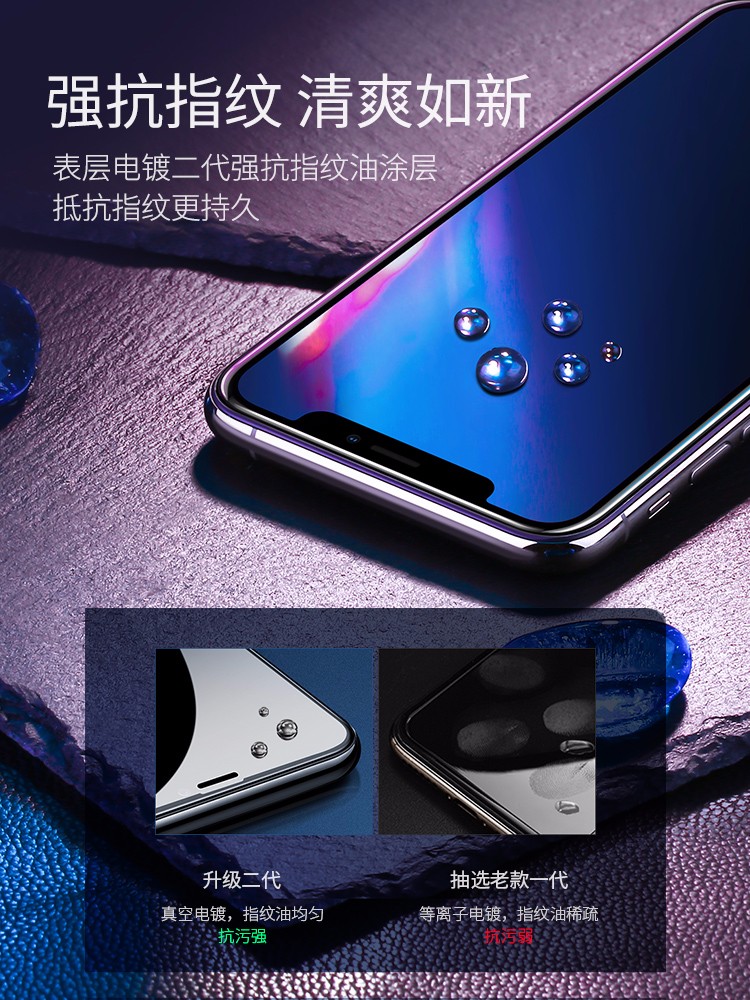 恒行6iPhone XS钢化膜，苹果X屏幕防刮花