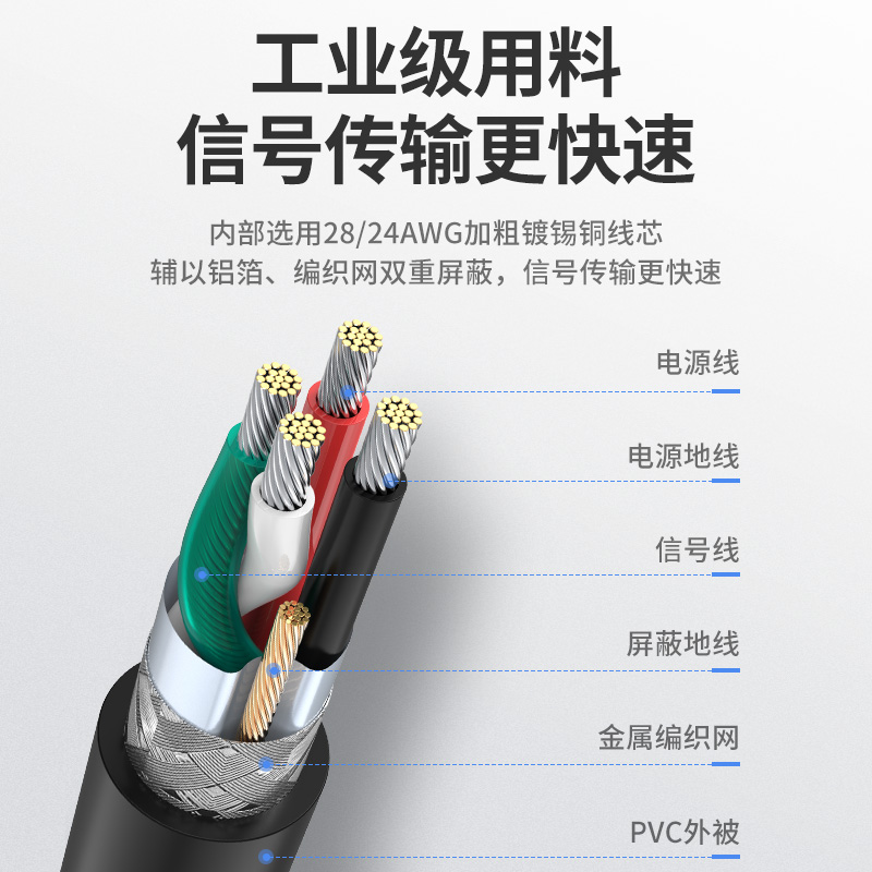 恒行6USB-C转RS232九针串口线