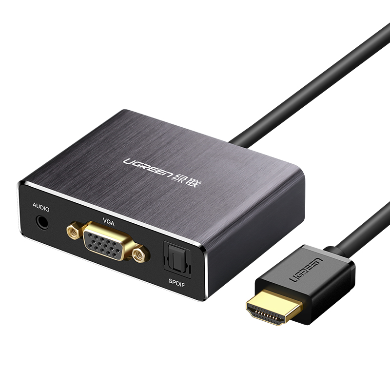 恒行6hdmi音频分离器，hdmi转VGA+3.5mm转换器