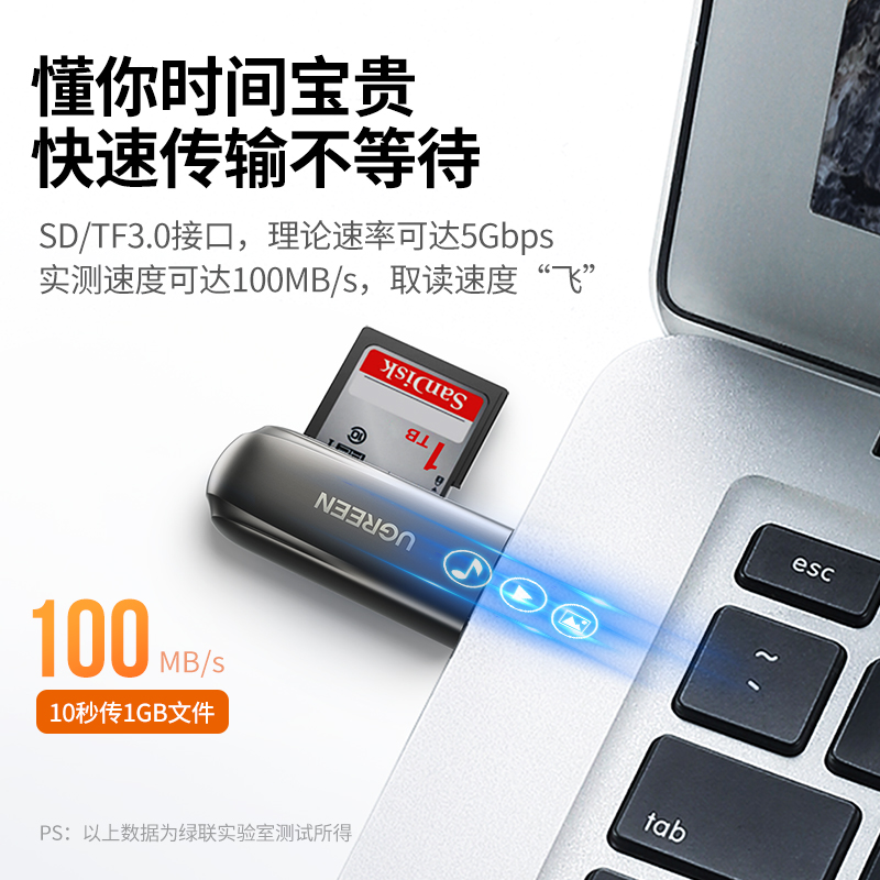 恒行6USB高速SD/TF卡读卡器