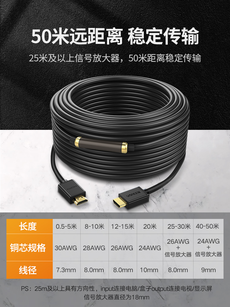 恒行6hd104 HDMI高清线工程装修线