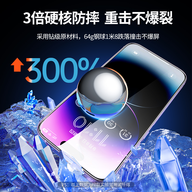 恒行6适用iPhone14系列防爆钢化膜