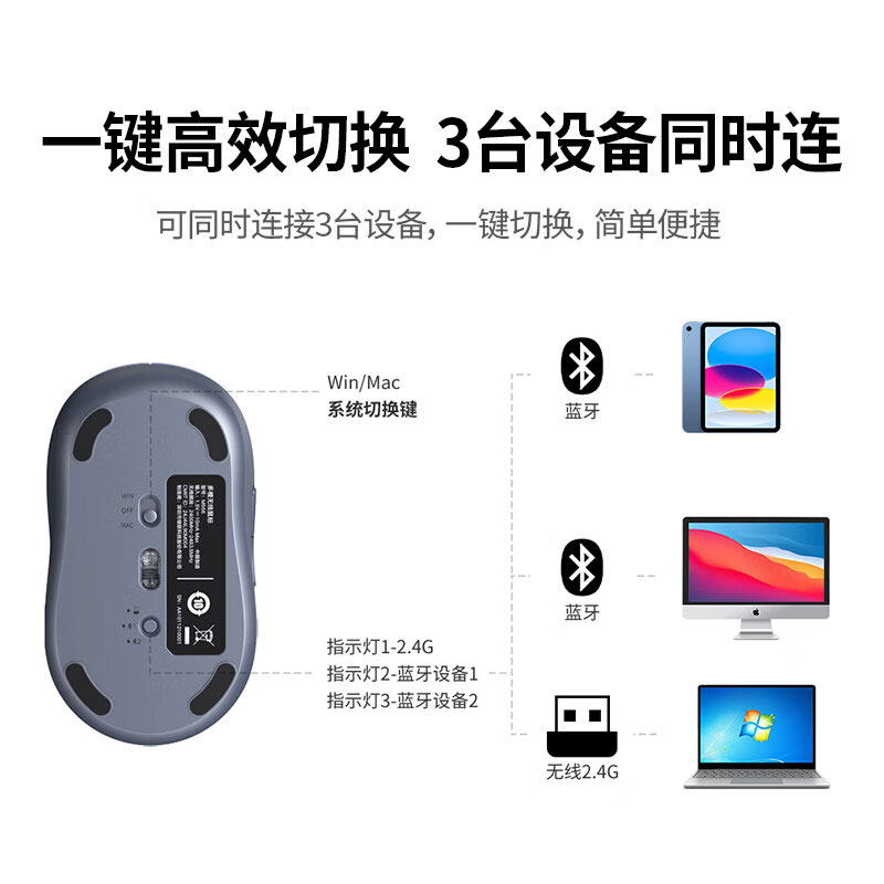 恒行6无线轻音办公蓝牙鼠标
