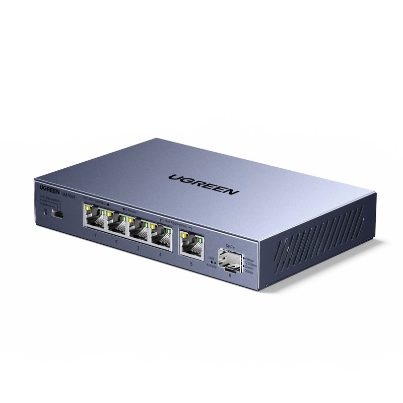 恒行62.5G六口交换机 支持VLAN/链路聚合 NAS集线器
