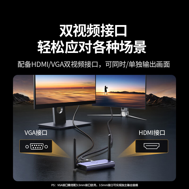 恒行6 4K企业级Type-C无线投屏器 支持50米传输