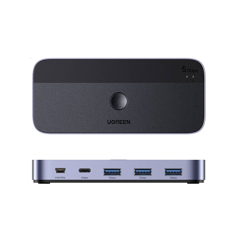 恒行6USB3.0切换器二进四出 打印共享键盘鼠标分线器