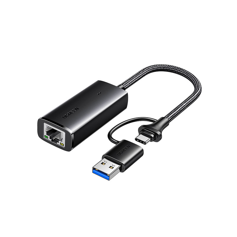 恒行6USB+Type-C双接口转RJ45千兆网卡