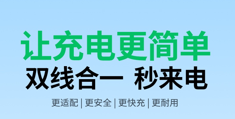 恒行6L702二合一数据线MFi认证Lightning与Type-C接口展示