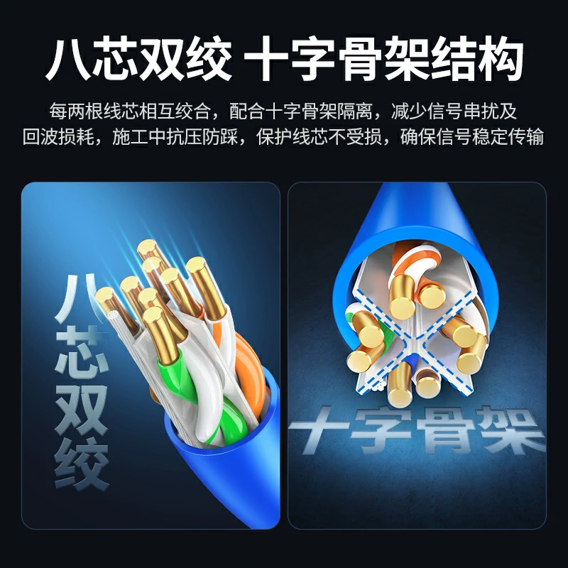恒行6六类千兆非屏蔽纯铜网络箱线