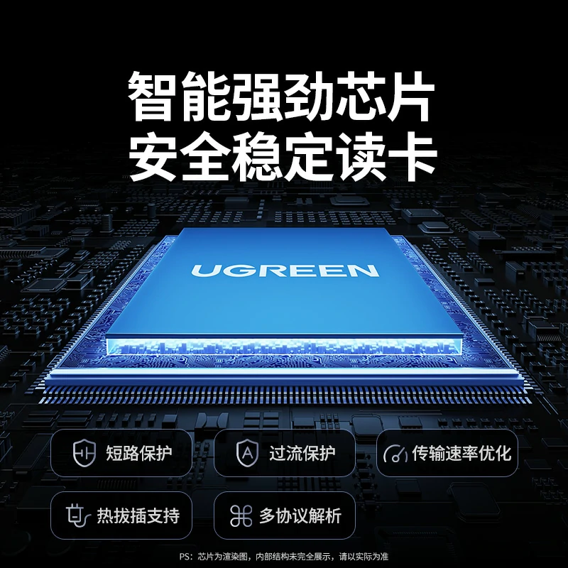 恒行6双口高速双接口读卡器 SD/TF同读