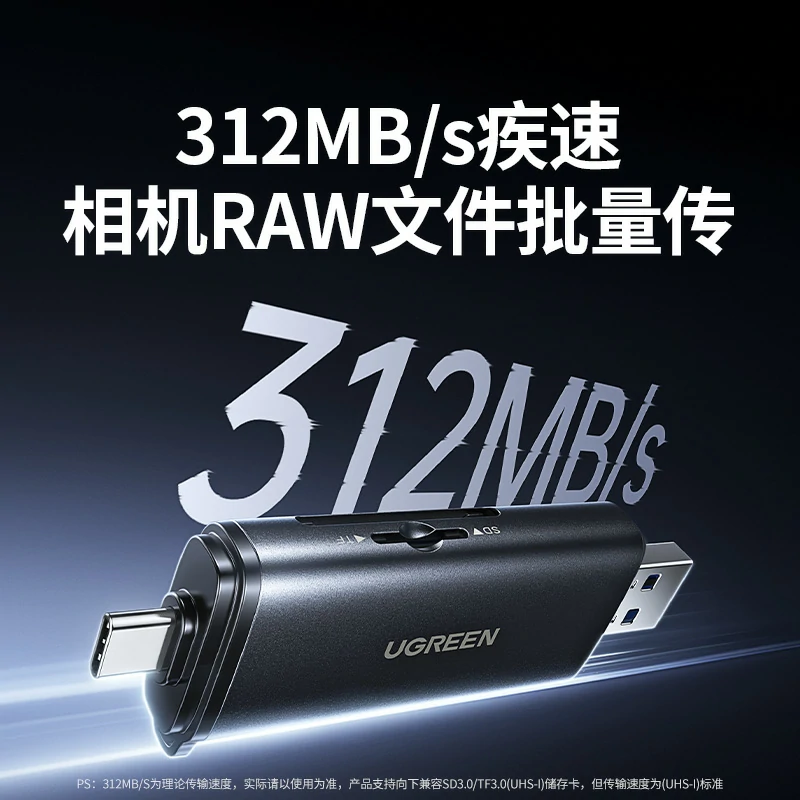 恒行6双口高速双接口读卡器 SD/TF同读