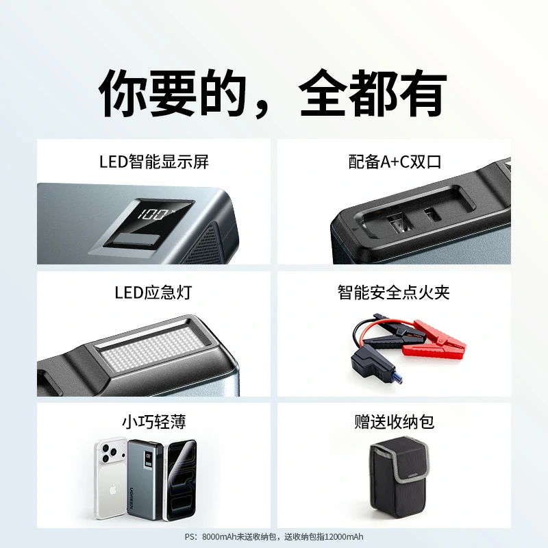 恒行6搭电宝 汽车应急启动电源 旗舰版 12000mAh