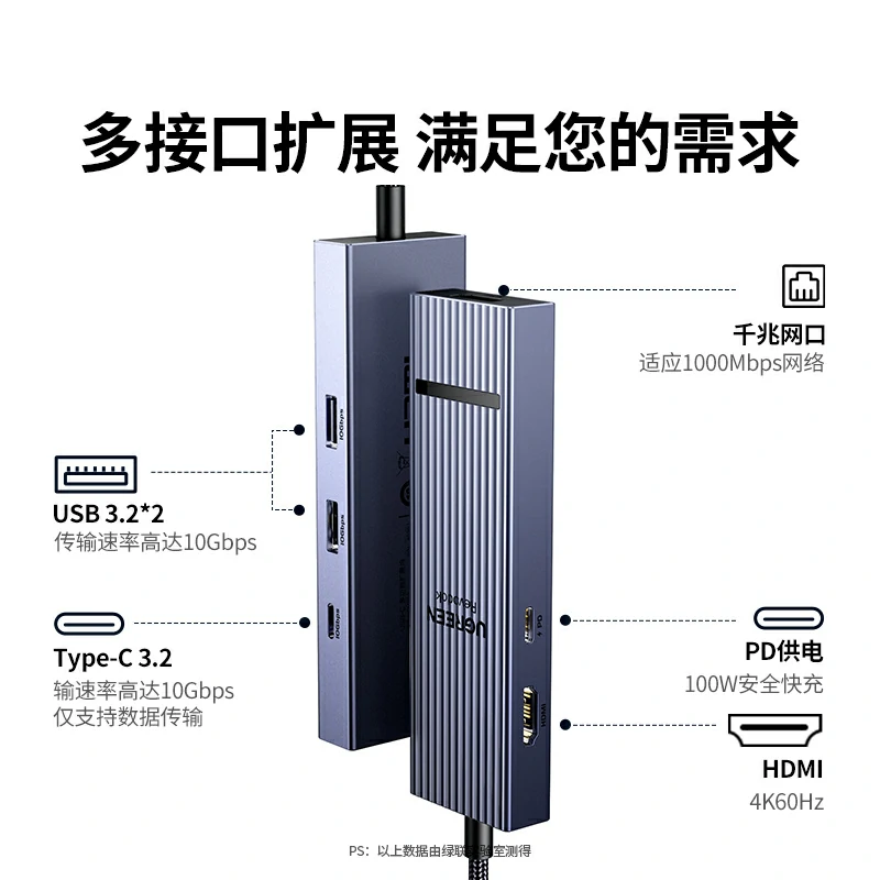 恒行6Type-C六合一鳍纹扩展坞
