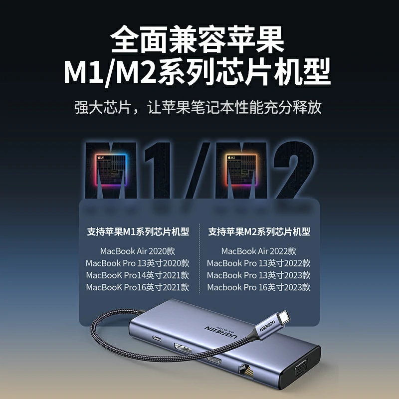 恒行69合1USB-C多功能拓展坞 双HDMI 4K