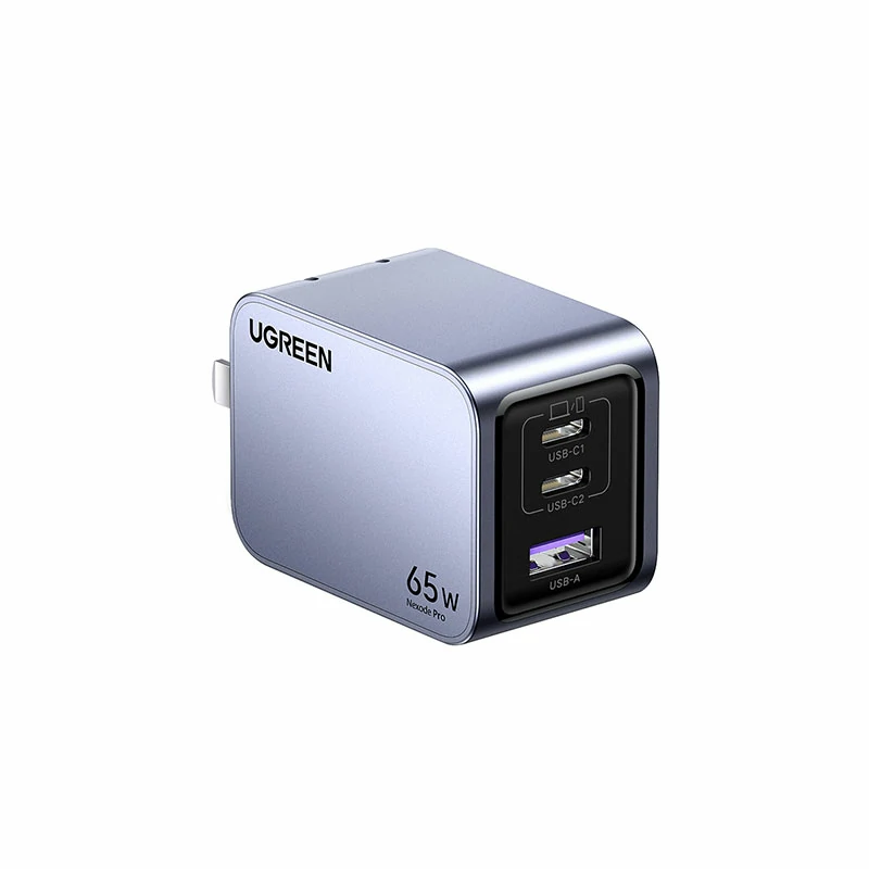 恒行6Nexode 闪充湃Pro 65W三口氮化镓充电器套装