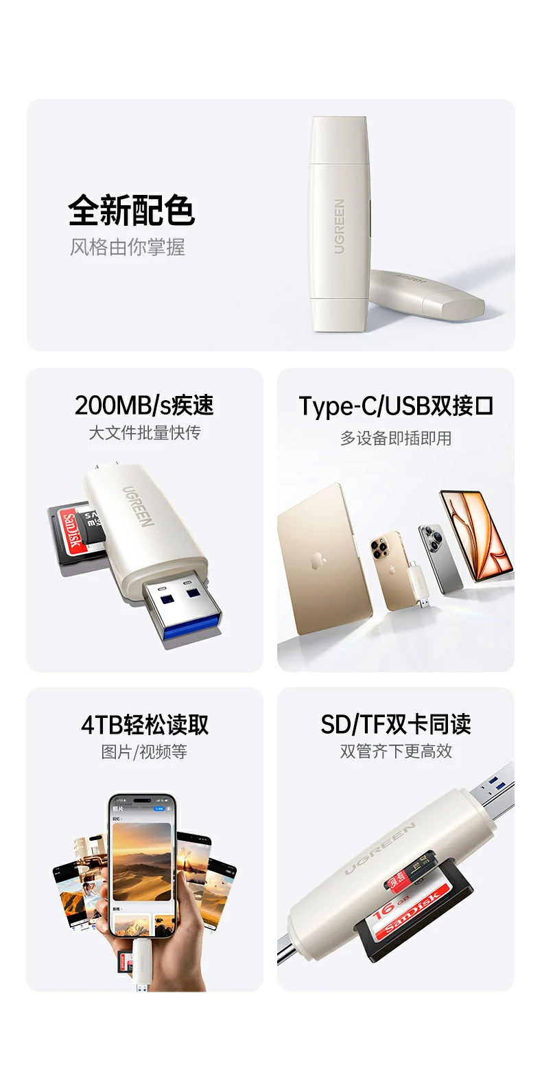 恒行6CM304 SD卡槽高清特写，支持UHS-I高速卡