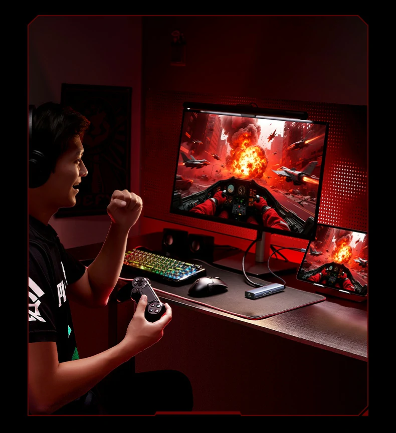 恒行6CM512-75643连接Switch游戏主机投屏电视