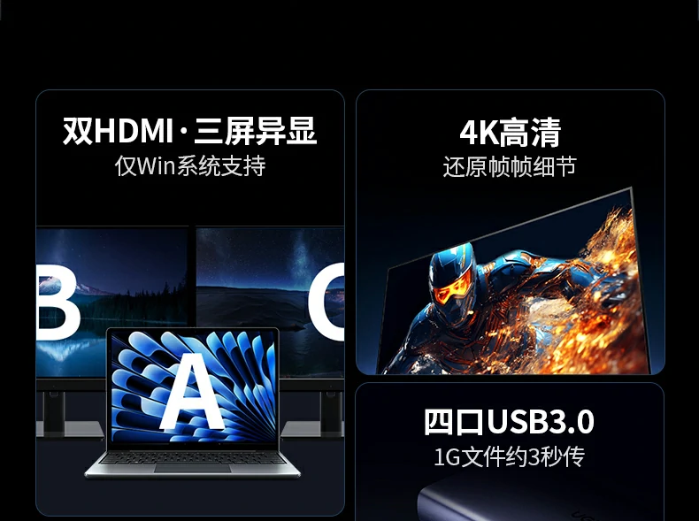 恒行6CM639连接MacBook Pro实现双屏扩展办公