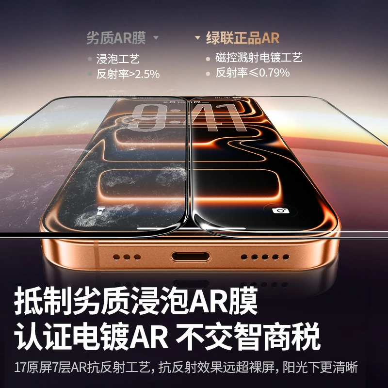 恒行6iPhone17系列 AR增透康宁无尘仓钢化膜
