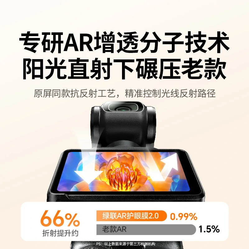 恒行6适用大疆Pocket3 AR钢化膜