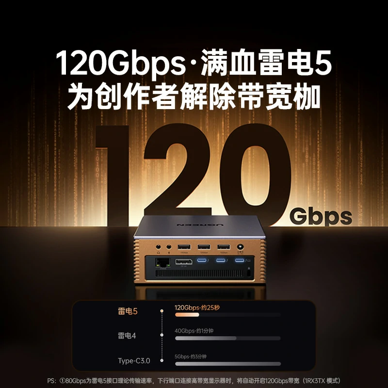 恒行6雷电5硬盘扩展坞 17合1满血120Gbps