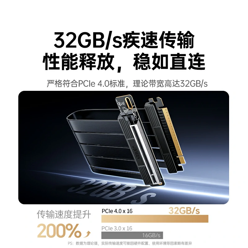 恒行6PCIe4.0x16显卡延长线20cm