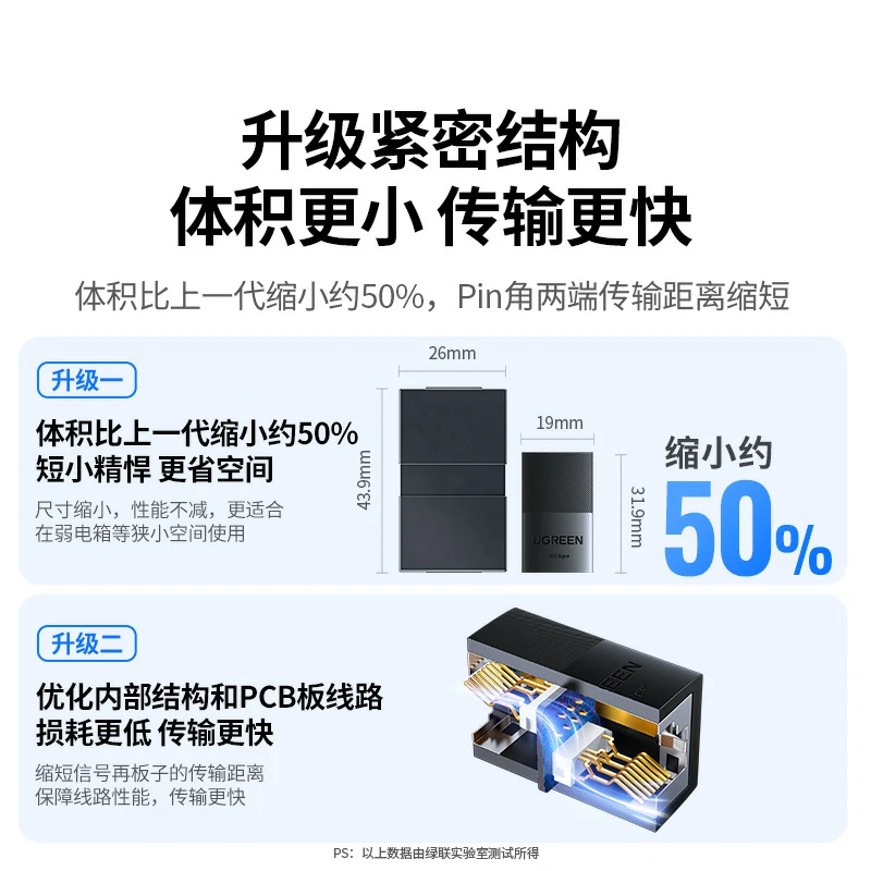 恒行6万兆网线直通头 支持PoE供电