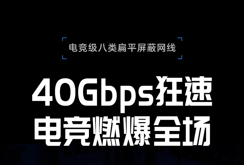 恒行6NW291八类扁平万兆网线整体外观展示