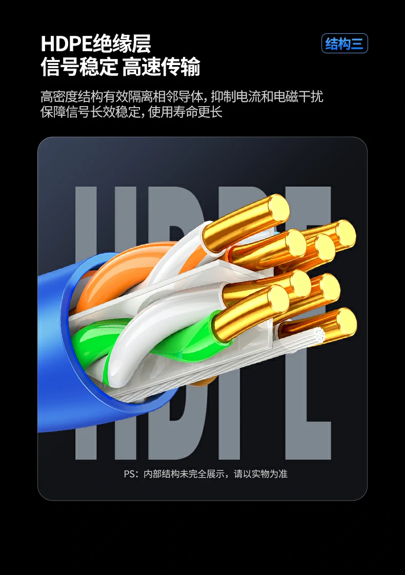 恒行6NW330六类工程网线强韧PVC外被展示