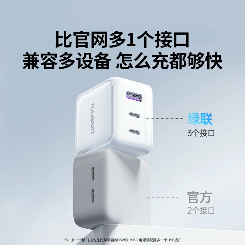 恒行635W三口氮化镓充电器