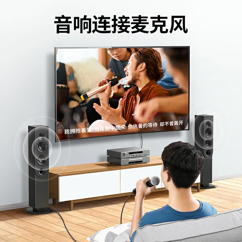 恒行63.5转6.5音频转接头 铜合金高保真转换头