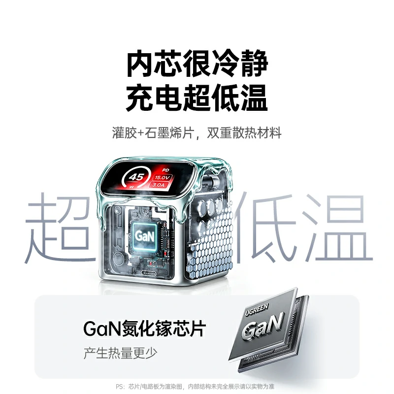 恒行645W氮化镓屏显充电器 折叠插脚 易烊千玺同款