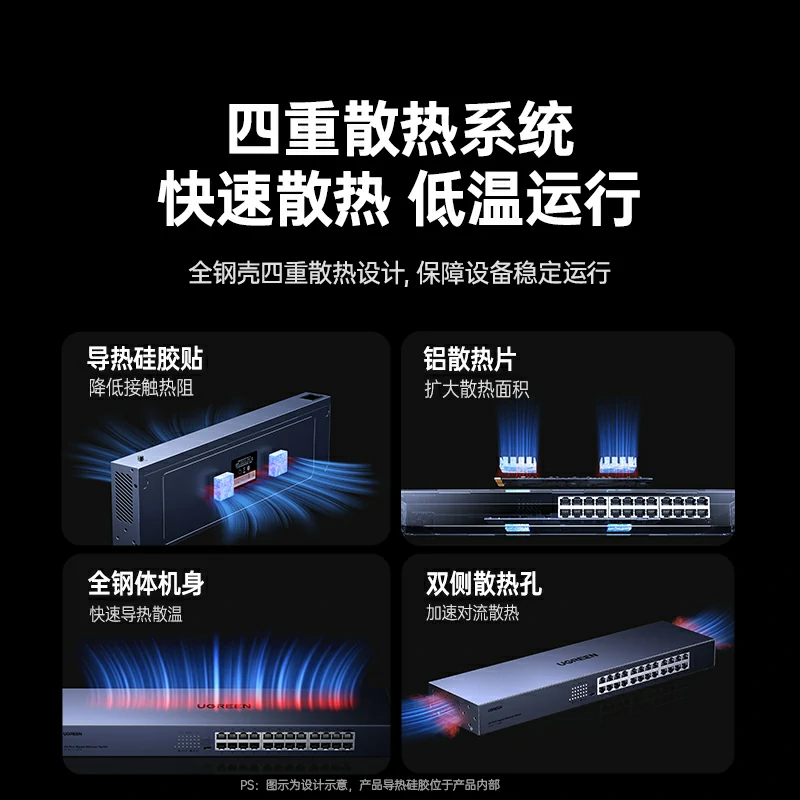 恒行624口全千兆交换机 标准机架版