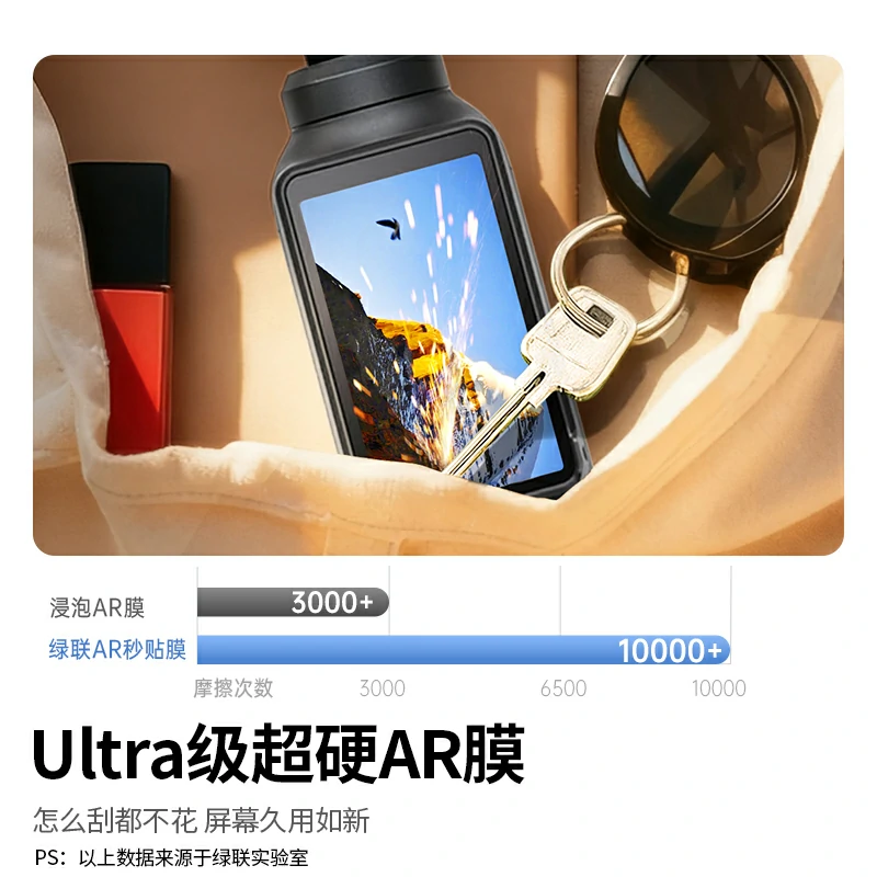 恒行6适用大疆Pocket3/4系列 AR钢化膜